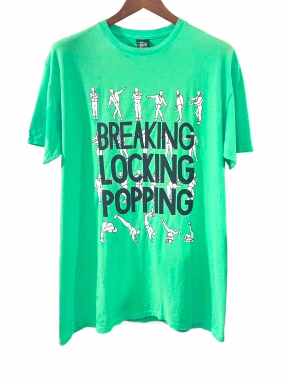 VTG Stüssy x Robin Clare ‘Breaking Locking Popping’ Graphic T-shirt Size Men’s L